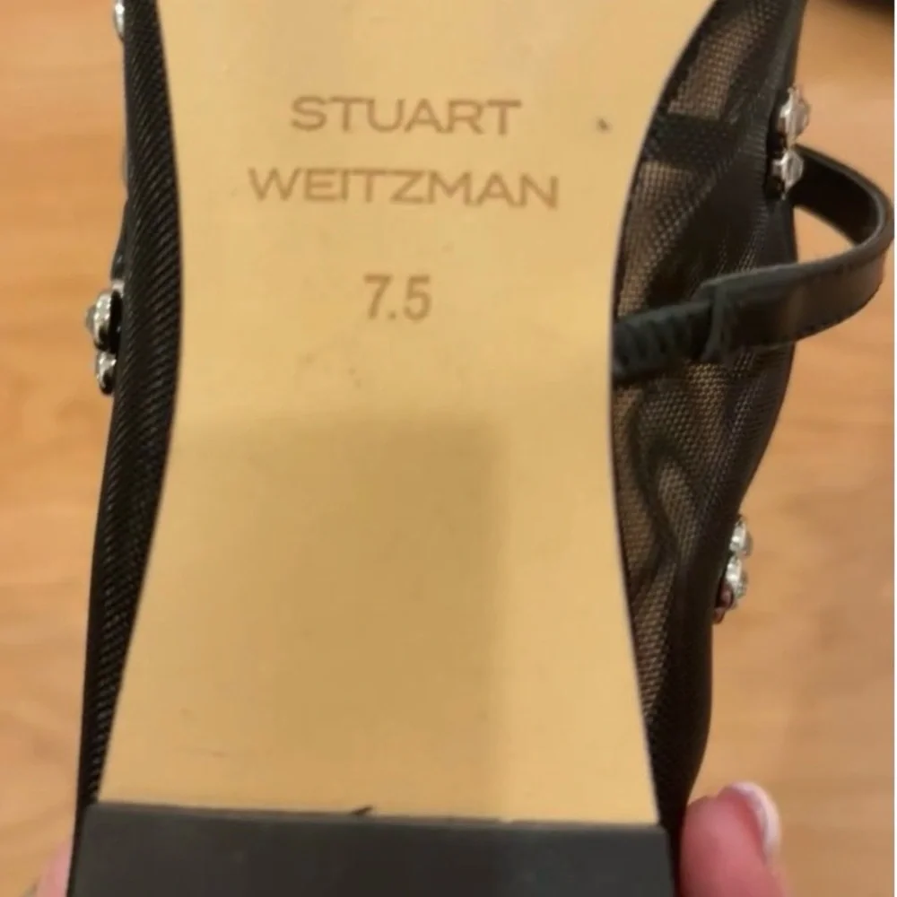 NWT STUART WEITZMAN $589
Tammy crystal-embellished mesh Mary Jane flats - Picture 8 of 8